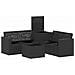 Set di divani 6 pz Nero e Bianco Crema - Foto miniatura 6