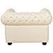 Poltrona Vintage In Pelle Beige Chesterfield - Foto miniatura 25