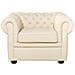Poltrona Vintage In Pelle Beige Chesterfield - Foto miniatura 19