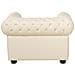 Poltrona Vintage In Pelle Beige Chesterfield - Foto miniatura 17