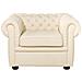 Poltrona Vintage In Pelle Beige Chesterfield - Foto miniatura 18