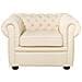 Poltrona Vintage In Pelle Beige Chesterfield - Foto miniatura 9