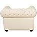 Poltrona Vintage In Pelle Beige Chesterfield - Foto miniatura 14