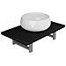 Set Mobili Da Bagno 2 Pz Ceramica Nero - Foto miniatura 7