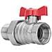 12 Inch Bsp Femmina X Maschio Valvola Acqua Farfalla Rossa Maniglia - Foto miniatura 1