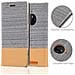 Custodia Compatibile Con Nokia Lumia 830 In Grigio Chiaro Marrone - Coperchio Protettiva Con Chiusura Magnetica, Funzione Stand E Tasca Per Le Carte - Foto miniatura 3