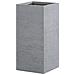 Vaso Da Fiori Quadrato Grigio 33 X 33 X 70 Cm Dion - Foto miniatura 3