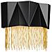 Lampadario A 6 Luci, Nero Satinato, Oro, Attacco E27 - Foto miniatura 1