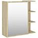 Mobile Bagno con Specchio Rovere Sonoma 62,5x20,5x64Multistrato - Foto miniatura 2