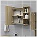 Mobile Bagno con Specchio Rovere Sonoma 62,5x20,5x64Multistrato - Foto miniatura 3