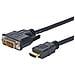 20m HDMI - DVI-D, HDMI, DVI-D, Maschio, Maschio, Oro, Nero - Foto miniatura 1