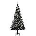 Set Albero Natale Artificiale con LED e Palline Nero 210 cm PVC - Foto miniatura 1