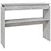 Tavolino Consolle Grigio Cemento 102x30x80cm Legno Multistrato - Foto miniatura 2