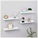 Mensole A Muro 4 Pz Bianco Lucido 40x9x3 Cm - Foto miniatura 1