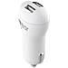 Caricabatterie 12-24v 2xusb 2.4a Cavo Microusb Bianco Rotondo 1m - Foto miniatura 4