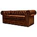 Divano Chesterfield Letto Chesterfield First Class - 3 Posti - Cloudy Caramello - Pelle - Foto miniatura 4