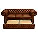 Divano Chesterfield Letto Chesterfield First Class - 3 Posti - Cloudy Caramello - Pelle - Foto miniatura 6