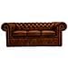 Divano Chesterfield Letto Chesterfield First Class - 3 Posti - Cloudy Caramello - Pelle - Foto miniatura 7