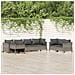 Set Divani da Giardino 7 pz con Cuscini in Polyrattan Grigio - Foto miniatura 1