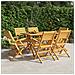 Sedie Da Giardino Pieghevoli 6pz 55x62x90cm Legno Massello Teak - Foto miniatura 1