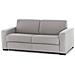 Divano Fisso Elizabeth, Divano A 3 Posti, 100% Made In Italy, Sofà Soggiorno In Tessuto Imbottito, Con Braccioli Standard, Cm 220x95h90, Grigio - Foto miniatura 2