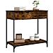Tavolino Consolle Rovere Fumo 75x34,5x75cm Legno Multistrato - Foto miniatura 3