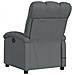 Poltrona Massaggiante Reclinabile Grigio Scuro In Tessuto - Foto miniatura 9