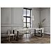 Tavolo Allungabile 90x160/420 Cm Tecno Telaio Antracite - Bianco Frassino - Foto miniatura 4