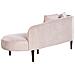 Chaise Longue Versione Sinistra Chaumont Velluto Rosa Pastello - Foto miniatura 7