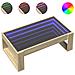 Tavolino Da Salotto Con Led Infinity Rovere Sonoma 90x53x30 Cm - Foto miniatura 2