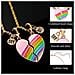 Collana Puzzle Cuore Collana Dell'amicizia, Confezione Da 2 Multicolor - Foto miniatura 3