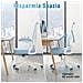 Sedia Da Ufficio Con Supporto Lombare, Sedia Ufficio Ergonomica Con Braccioli Regolabili In Rete Traspirante, Poltrona Da Ufficio Altezza Regolabile E Schienale Inclinabile, Bleu - Foto miniatura 5