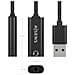 AISENS A106-0770, USB-A, 3,5 mm, 0,1 m, Nero - Foto miniatura 3