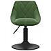 Sedia Da Pranzo Verde Scuro In Velluto - Foto miniatura 2