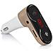 Carc8 Vivavoce Bluetooth Per Auto Con Trasmettitore Fm 7x9x3 Cm. Colore: Oro - Foto miniatura 4