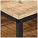 Tavolino 100x50x35 Cm In Legno Massello Di Mango Grezzo - Foto miniatura 4
