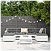 Set Divani Da Giardino 7 Pz Bianco In Legno Massello Di Pino - Foto miniatura 2