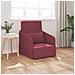 Divano letto a pavimento 2 in 1 rosso vino 65x80x83 cm tessuto - Foto miniatura 2