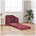 Divano letto a pavimento 2 in 1 rosso vino 65x80x83 cm tessuto - Foto miniatura 3