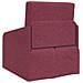 Divano letto a pavimento 2 in 1 rosso vino 65x80x83 cm tessuto - Foto miniatura 7