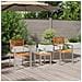 Set Pranzo Giardino  3 Pz Legno Teak Massello, Sedie Giardino Impilabili  2 pz Legno Teak Massello e Acciaio - Foto miniatura 4