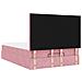 Struttura Letto Pouf con Materassi Rosa 140x190 cm in Velluto - Foto miniatura 9