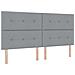 Letto a molle con materasso Grigio chiaro 200 x 200 cm Tessuto - Foto miniatura 1