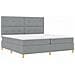Letto a molle con materasso Grigio chiaro 200 x 200 cm Tessuto - Foto miniatura 6
