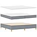 Letto a molle con materasso Grigio chiaro 200 x 200 cm Tessuto - Foto miniatura 7