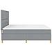 Letto a molle con materasso Grigio chiaro 200 x 200 cm Tessuto - Foto miniatura 9