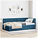 Cornice del letto ad angolo Blu 90 x 190 cm Velluto - Foto miniatura 2
