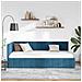 Cornice del letto ad angolo Blu 90 x 190 cm Velluto - Foto miniatura 4