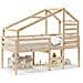 Letto a Soppalco con Tetto 90x190 cm Legno Massello di Pino - Foto miniatura 1