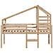 Letto a Soppalco con Tetto 90x190 cm Legno Massello di Pino - Foto miniatura 4